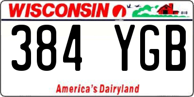 WI license plate 384YGB