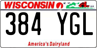 WI license plate 384YGL