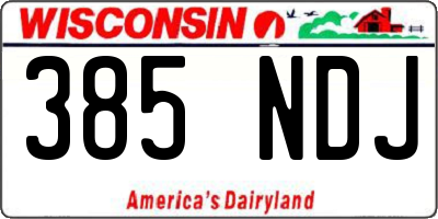 WI license plate 385NDJ