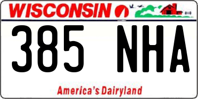 WI license plate 385NHA