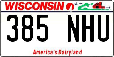 WI license plate 385NHU