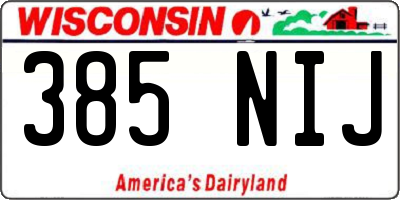 WI license plate 385NIJ