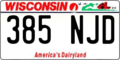 WI license plate 385NJD