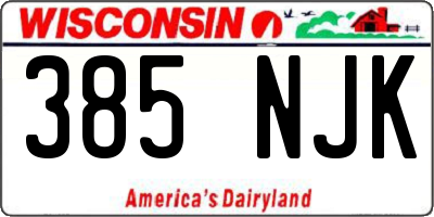 WI license plate 385NJK