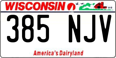 WI license plate 385NJV