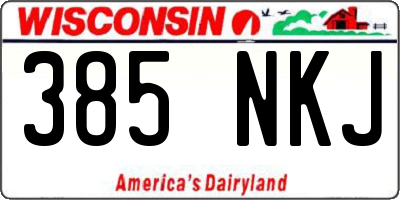 WI license plate 385NKJ