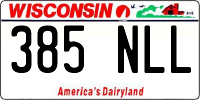 WI license plate 385NLL