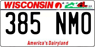 WI license plate 385NMO