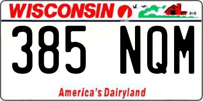 WI license plate 385NQM
