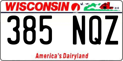 WI license plate 385NQZ