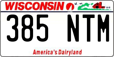 WI license plate 385NTM
