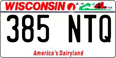 WI license plate 385NTQ