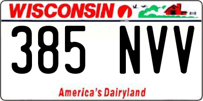 WI license plate 385NVV