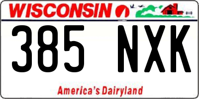 WI license plate 385NXK