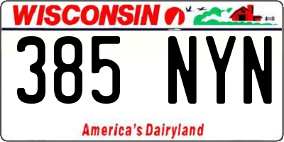 WI license plate 385NYN