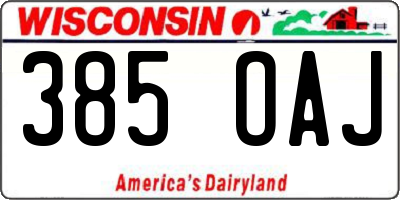 WI license plate 385OAJ