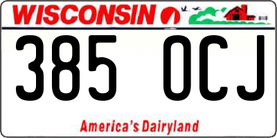 WI license plate 385OCJ