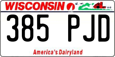 WI license plate 385PJD