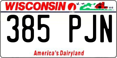 WI license plate 385PJN