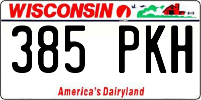 WI license plate 385PKH