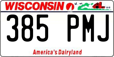 WI license plate 385PMJ