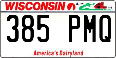 WI license plate 385PMQ