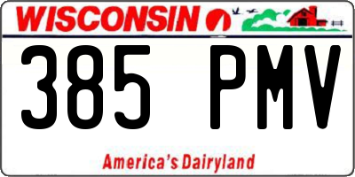 WI license plate 385PMV