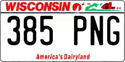 WI license plate 385PNG