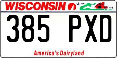 WI license plate 385PXD