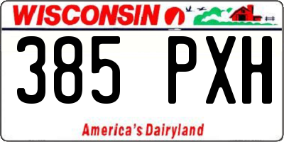 WI license plate 385PXH