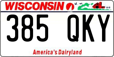 WI license plate 385QKY