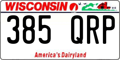 WI license plate 385QRP