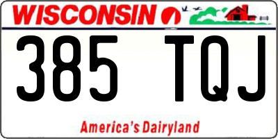 WI license plate 385TQJ