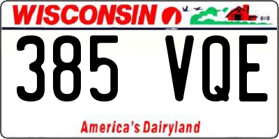 WI license plate 385VQE