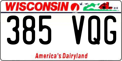 WI license plate 385VQG