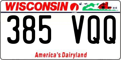 WI license plate 385VQQ