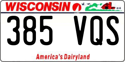 WI license plate 385VQS