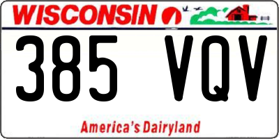 WI license plate 385VQV