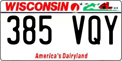 WI license plate 385VQY
