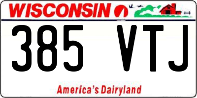 WI license plate 385VTJ