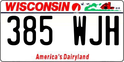 WI license plate 385WJH