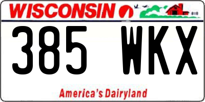 WI license plate 385WKX