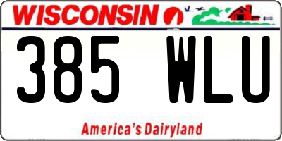WI license plate 385WLU