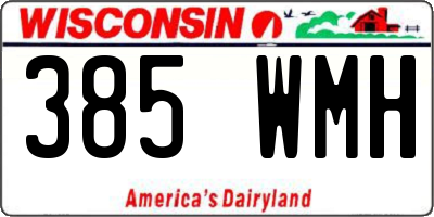 WI license plate 385WMH