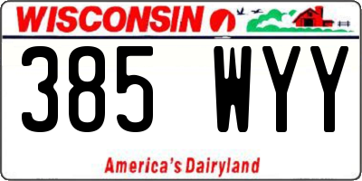 WI license plate 385WYY
