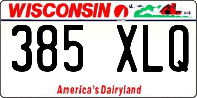 WI license plate 385XLQ