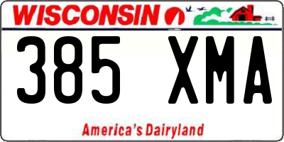 WI license plate 385XMA
