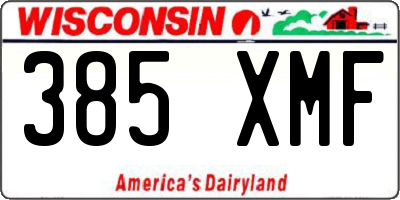 WI license plate 385XMF