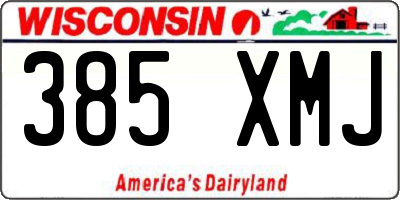 WI license plate 385XMJ
