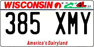 WI license plate 385XMY